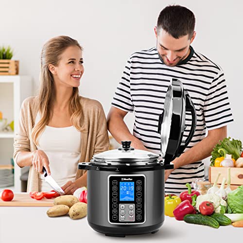 Mueller 6 Quart Pressure Cooker 10 in 1, Cook 2 Dishes at Once