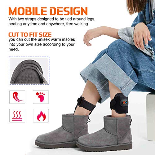 Memory Foam Heated Insoles,Kamlif CuttoFit Multiple Sizes Foot Warmer