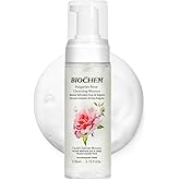 BIOCHEM Bulgarian Rose Foaming Face Wash, 3-in-1 Cleanser Mousse with Rose Oil, Vitamin C & Hyaluronic Acid, Hydrating Gentle Daily Cleanser for All Skin Types, Cruelty-Free (5.75 fl oz / 170 mL)