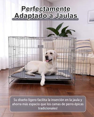Favodormir Large Waterproof Summer Dog Bed - 105 x 70 cm, Artificial Leather Dog Mat, Washable & Easy to Clean, Outdoor Portable & Compact Dog Mat, Indoor & Travel, Grey
