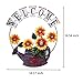 D-Fokes Handcrafts Vintage Metal Watering Pot Sunflower Welcome Sign Front Door Decor Hanging Outdoor Wreath Decorative Door Porch Bar Cafe Shop Store (Watering Pot)