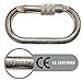O-Shape Steel Carabiner (25kn=5600lb) Screw Lock Spring Gate Protection,CE Rated Heavy Duty Carabiners For Rock Climbing Rappelling Hiking Ropes Camping Rigging & Anchoring(O Shape Chrome, Single)
