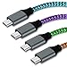 Micro USB Cable,4 Pack 10FT High Speed USB to Micro USB Charging Cables Nylon Braided Cord Aupek Android Charger Cord for Samsung Galaxy S7 Edge/S6/Note 5,HTC,PS4,XBOX/Camera(Blue Green Orange Purple)