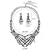 Punk Necklace Earrings Set - Hypoallergenic Gothic Skull Skeleton Choker Statement Necklace Earrings Jewelry Set For Women,Girls Including 1 Chunky Necklace,1 Drop Earrings