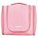 LYCEEM 3 Space Large Travel Toiletry Bag for Men & Women Pink - Hanging Toiletries Kit for Makeup, Cosmetic, Shaving, Travel Accessories