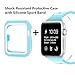 BRG Compatible with Apple Watch Band with Case, Silicone Sport Watch Band with Shock-Proof Protective Case Compatible with Apple Watch Series 3 Series 2 Series 1，Sport and Edition