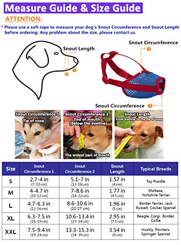 image for Barkless Nylon Dog Muzzle - Anti-Biting Barking Secure Fit Dog Muzzle 