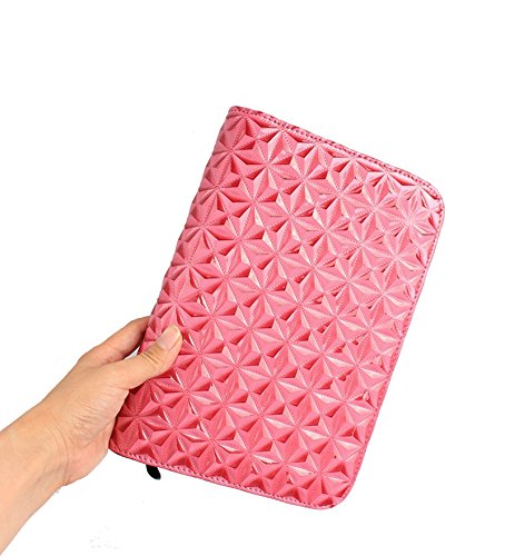 SMITH CHU Hair Shear Scissors Bag Holder - Barber Pouch Cases for Hairdressers - Salon Tools Holster Diamond Quilted Pattern Bag (pink)