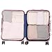 JJ POWER Travel Packing Cubes Organizers 3 Set for 20 inches Suitcase (3 set beige)