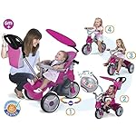 FEBER - Triciclo Baby Trike Easy Evolution, Color Rosa (Famosa 800009561)