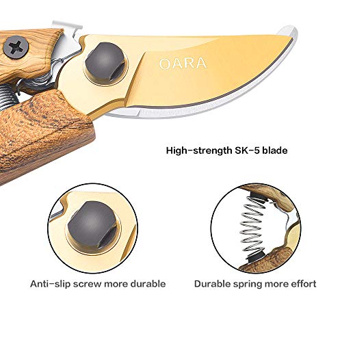 Oara SK-5 Steel Hand Pruners for Garden, Garden pruners Shears, Pruning Shears Garden, Garden Shears Clippers for Plants, Clippers for Garden Work