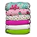 Charlie Banana 6 Piece Diapers with 12 Inserts Hybrid AIO, Flower Power