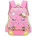 Efree Cute Cat Face Bow Diamond Bling Waterproof Pink School Backpack Girls Book Bag (Medium, Pink)