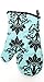 Flirty Aprons Aqua Damask Oven Mitt