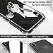 OCYCLONE iPhone Xs Max Case for Women Girl [ Tempered Glass ], Cute Pretty Glitter Diamond Rhinestone Bumper Protective Girly Glass Case for iPhone Xs Max 6.5 Inch for Girls Women - Purple Black