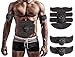 MuscleT Abs Stimulator Muscle Toner Trainer EMS Abdominal Trainer Ultimate Ab Stimulator for Abdominal Work Out Abs Power Fitness Abs Training Gear Flex Belt Workout Equipment Portable (Red)