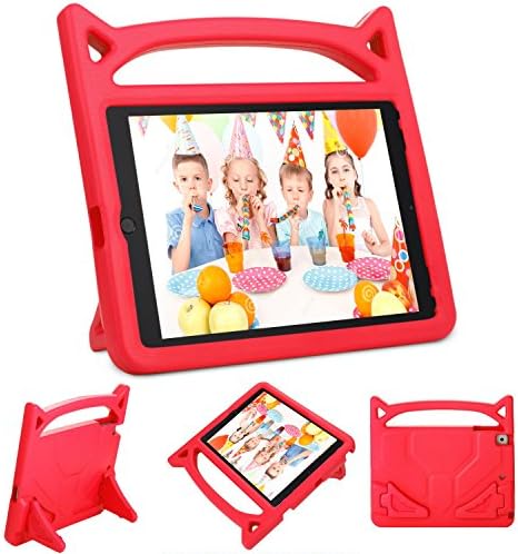 New iPad 9.7 2018/2017 Kids Case, DICEKOO 9.7 inch iPad Air 2/iPad Air Cover Shockproof Childproof Lightweight Handle Friendly Convertible Stand for Apple iPad 6th/5th Generation(Red)