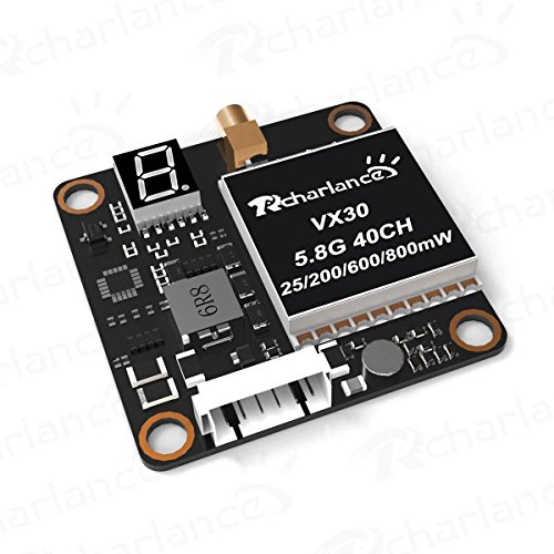 Rcharlance, VX30 5.8G 40CH FPV Transmitter 25/200/600/800mW Switchable FPV Video Transmitter for Cam Mini FPV AV RC Transmitter for Racing Drone Quadcopter