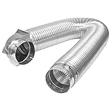 Builder's Best 011718 All Metal SAF-T-DUCT Single Elbow Dryer Vent Duct Kit, UL Listed, 4" Diameter x 8' Length