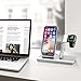 UPWADE Apple Watch Stand Qi Wireless Charging Pad Stand Universal Desktop Charging Stand 2 in 1 Charging Station for iPhone Xs Max/XR / XS/X / 8/8 Plus iWatch Series1 2 3 Nike+ iPad Multiple Devices