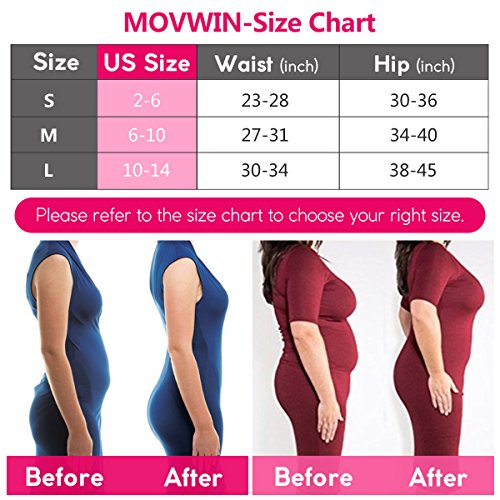 Movwin Women’s Shapewear Underwear High Waist Seamless Butt Lifter Body Shaper Tummy Control Panties (L, Black 2)