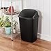 Sterilite 7.5 Gallon SwingTop Wastebasket with Lid, Medium Sized Plastic Trash Can for the Kitchen with Swinging Lid, Black, 6-Pack