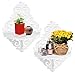 (Set of 2) Scrollwork Design White Wood Wall Mounted Floating Shelves / Display Stand Racks - MyGift
