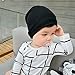 Lotify 6 Pack Toddler Infant Baby Cotton Soft Cute Knit Kids Hat Beanies Cap, A-black Stripe White Navy Light Grey Red(6pack), Small/0-12 Months