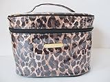 Victoria's Secret Brown Leopard Travel Makeup Cosmetic Train Case