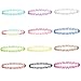 Besteel 8-12 PCS Womens Rubber Necklace Chain Double Line Tattoo Choker Necklace Stretch Elastic Set for Teen 80s 90s