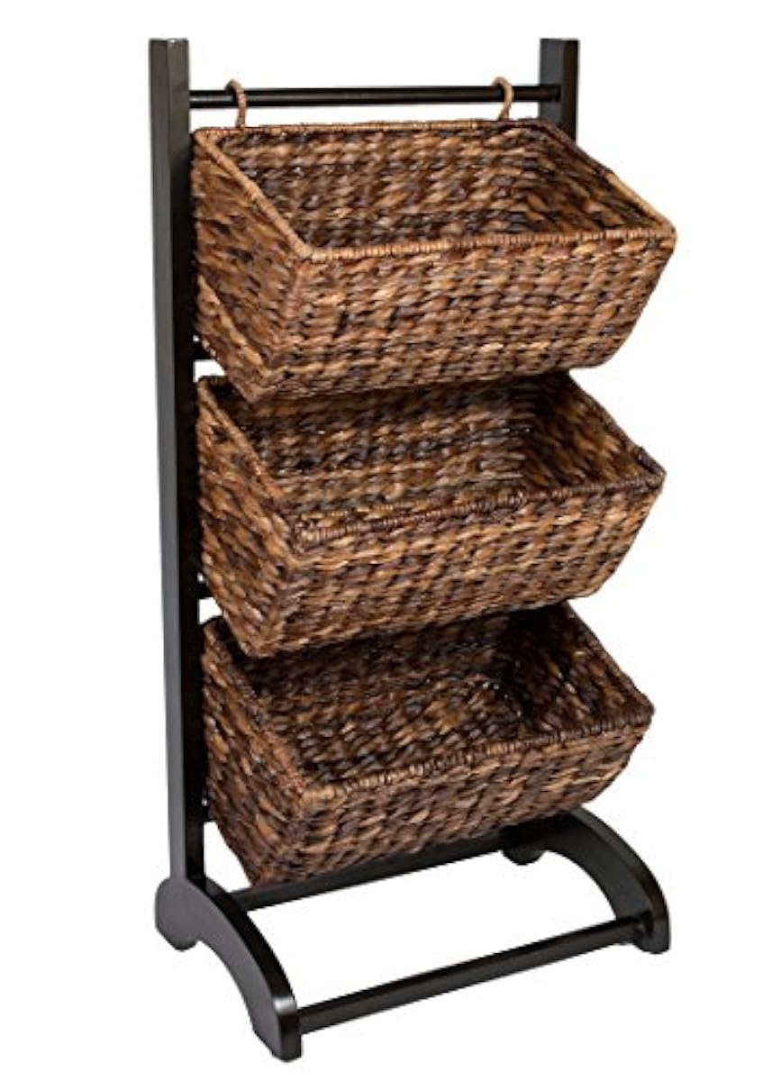 3Tier Storage Rack Stand Basket Tower Shelving Cubby Display Organizer