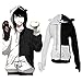 Lifeye Black White Bear Hoodies Sweatshirts Cosplay Jacket Unisex Adult Long Sleeve Coat With Gloves XL