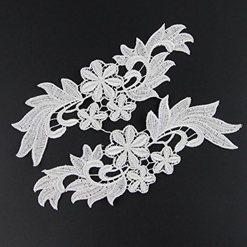 Floral Motifs Boho Lace Applique Trim Sequins Flower Embroidery Applique Sewing Craft,3 Sets