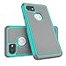 Tekcoo Google Pixel 2 XL Case, 2017 Google Pixel 2 XL Cute Case, [Tmajor] Shock Absorbing [Turquoise] Hybrid Combo Rubber Silicone Plastic Scratch Resistant Bumper Rugged Sturdy Grip Hard Cases Cover