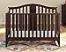 Graco Solano 4-in-1 Convertible Crib With Mattress, Espresso, Converts to Toddler Bed Day Bed or Full Bed, Three Position Adjustable Height Mattress (Premium Mattress Included)