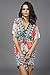 Wander Agio Womens Lace Short Sleeves Princess Dress Printing Beach Cover-up Red,One Size