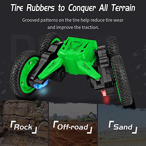 RC Cars Stunt Car Toy, Remote Control Car Double Sided Rotating Vehicles 360 Degree Flips, 4WD 2.4GHz Stunt Car, Kids Toy Cars for Boys and Girls ( Including Remote Controler)