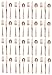 Metallic Plastic Assorted Cutlery, Rose Gold 48 count Heavyweight Plastic Forks Knives Spoons