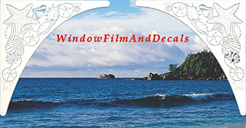 Sea Shells Static Cling Window Decal Corners (Set of 2 Corners) (10" x 10")