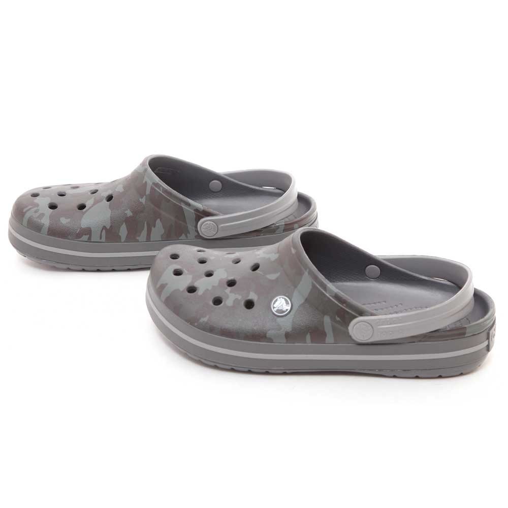 crocs crocband camo ii men clog in grey