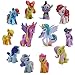 My Little Pony Set 12 pcs Toys | PVC Mini Figure Collection Playset | Kids Decor Cupcake Topper + Pony Stickers | By ToysOuletUSA