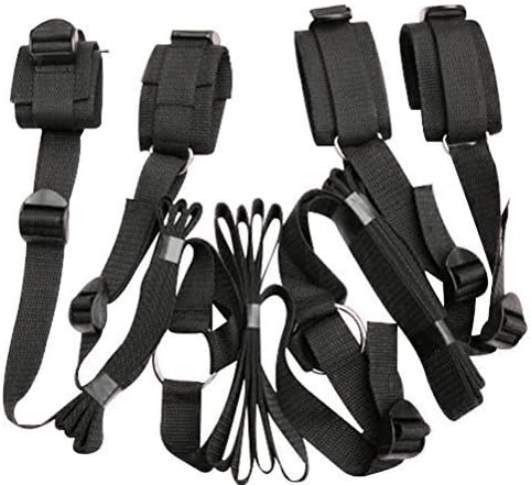 AVIVROSE Bedroom Rope Bed Restraints in Black