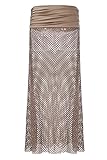 Finejo Women Mesh Crochet Bikini Swimwear Cover Up Beachwear Skirt Dress Swimsuit
