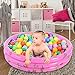 EOSAGA Inflatable Baby Pool PVC Non-Slip Foldable Baby Inflatable Bathtub 3 Rings Swimming Pool (Pink)