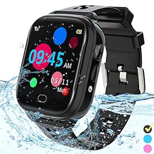 Kids-Smart-Watch-Phone-IP67-Waterproof-Smartwatch-Boys-Girls-with-Touch-Screen-5-Games-Camera-Alarm-SOS-Call-Phone-Watch-Digital-Wrist-Watch-for-3-13-Years-Children-Birthday-Gift-Black Kids Smart Watch Phone - IP67 Waterproof Smartwatch Boys Girls with Touch Screen 5 Games Camera Alarm SOS Call - Phone…
