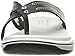 Skechers Women's Bayshore Newport Flip Flop,Black/White,8 M US
