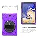 BRAECN for Galaxy Tab S4 10.5 Tablet Case, BRAECN Three Layer Hybrid Shock-Proof Case with 360 Degree Rotating Kickstand,Hand Strap,Shoulder Strap for Samsung Galaxy Tab S4 SM-T837/T835/T830(Purple)