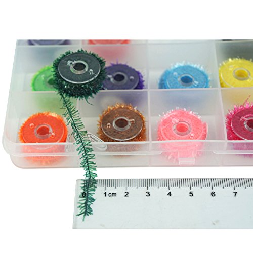 image for Riverruns Crystal Tinsel Chenille Thread Flash Cactus Chenille Fly Tyi