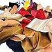 Genuine Leather Scraps Assortment, Mixed Colors, Sold by Pound, Premium Full Grain Leather Pieces (3.0, Pounds)