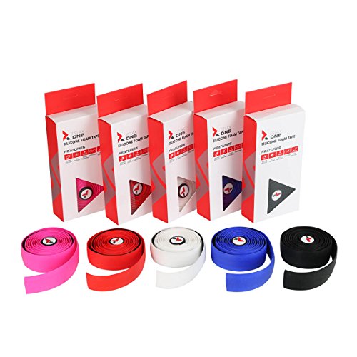 Bicycle Handlebar Tape Gel Bar Tape Wrap for Road Bikes and Cycling (Red)